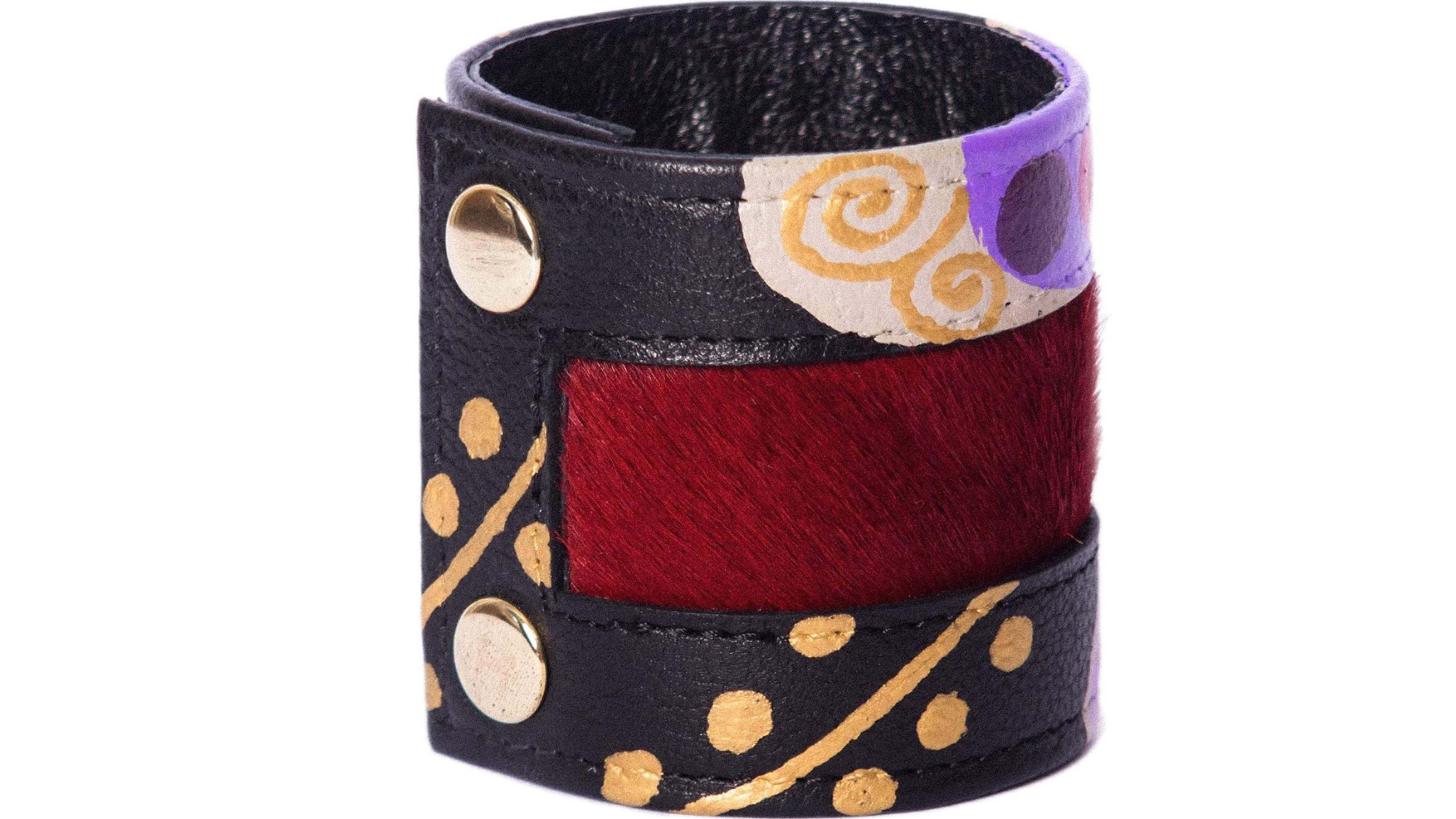 LEATHER BRACELET 12BLR-G-K