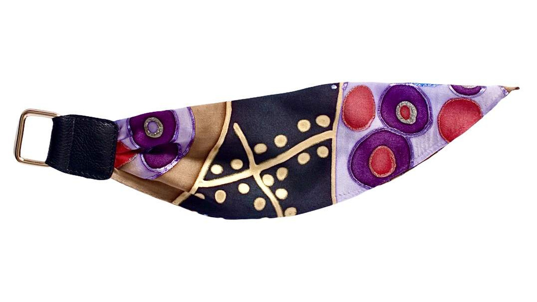 LEATHER & SILK BRACELET 10BL-G-K-1
