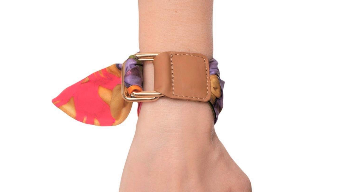 LEATHER & SILK BRACELET 10KA-G-1