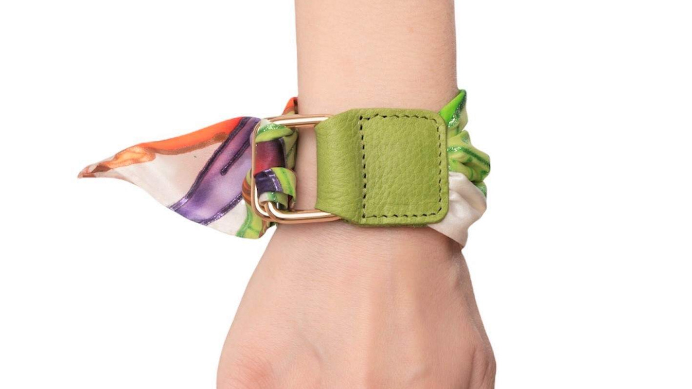 LEATHER & SILK BRACELET 10GR-G-3