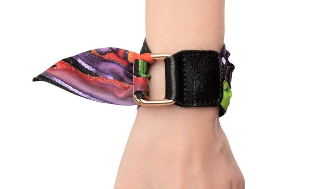 LEATHER & SILK BRACELET 10BL-G-4