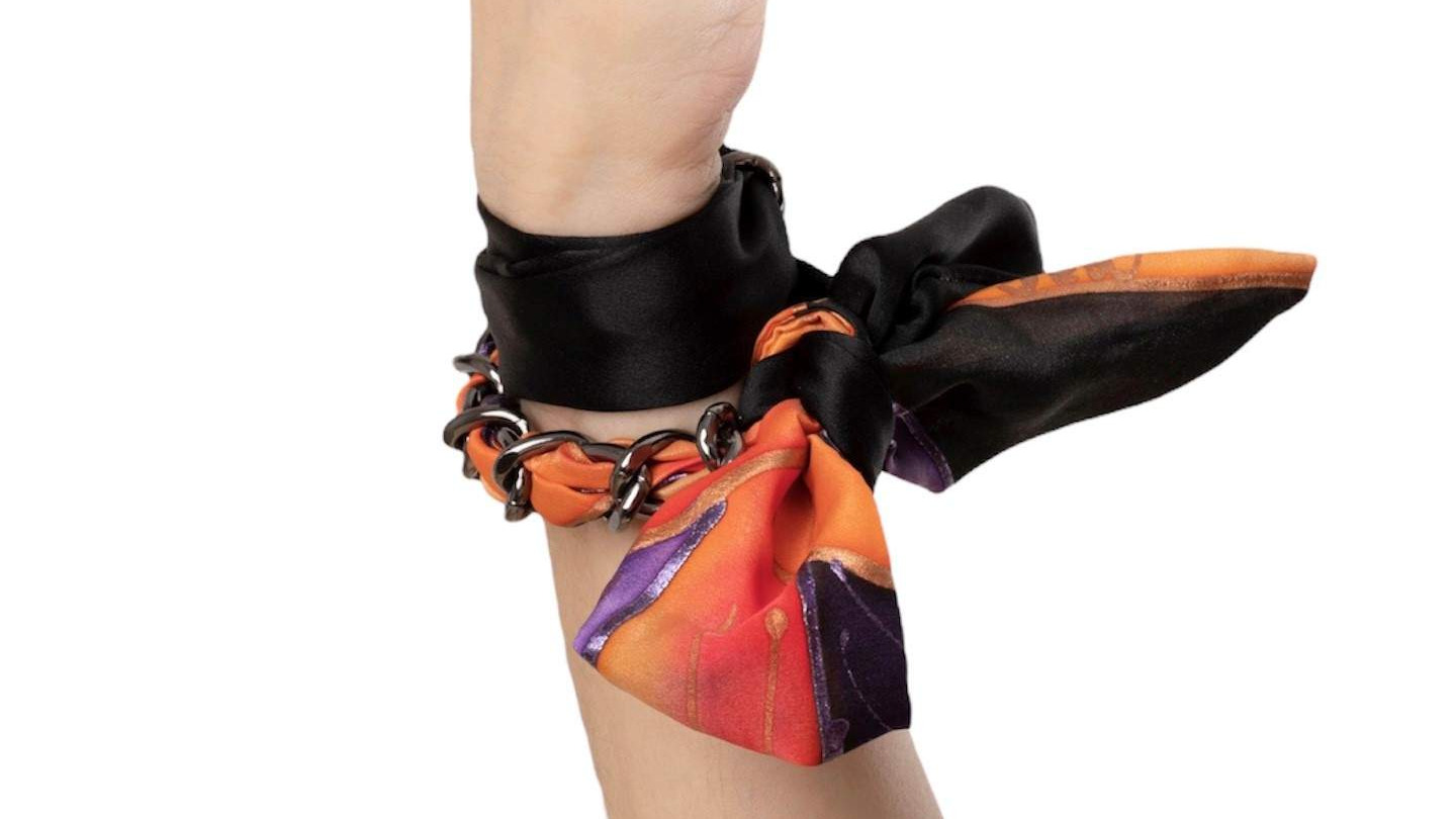 TIE SILK BRACELET/NECKLACE  15-A-5-LONG