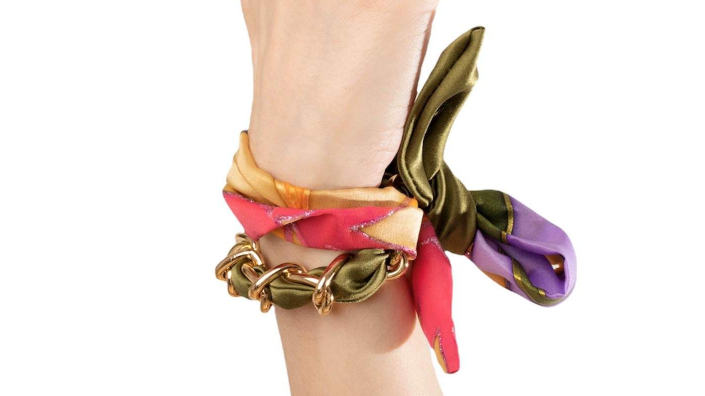 TIE SILK BRACELET/NECKLACE  15-G-7-LONG