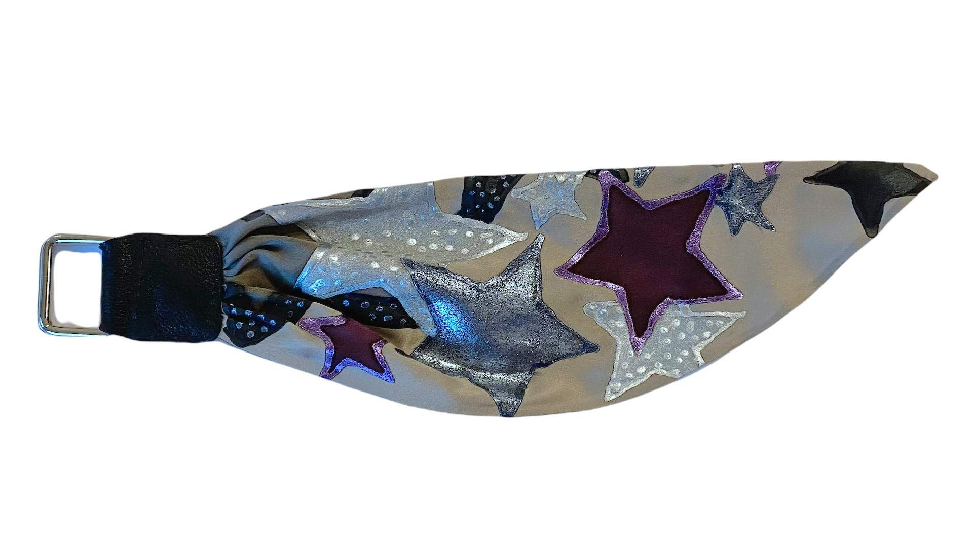 LEATHER & SILK BRACELET 10BL-S-2 