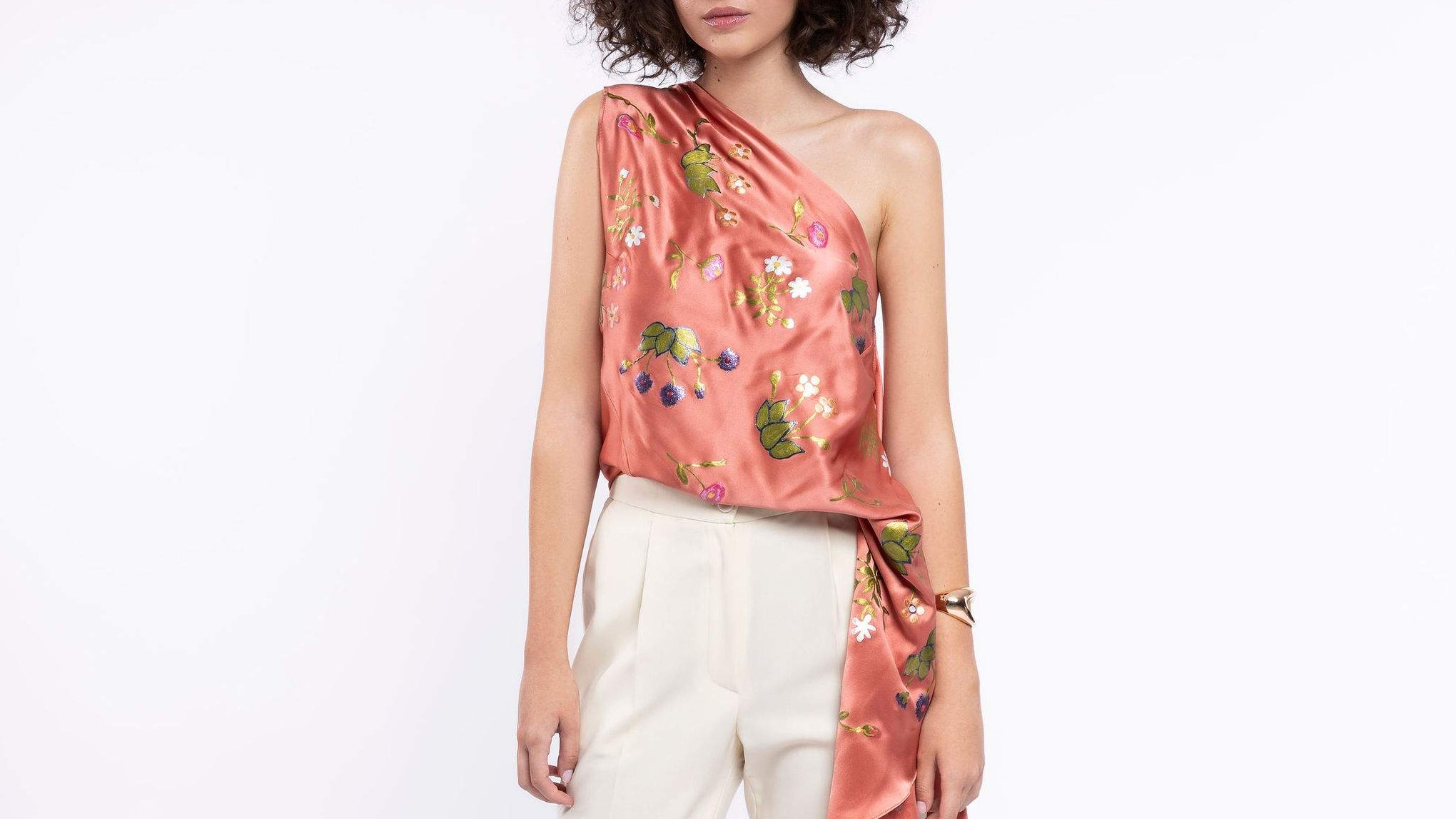 FLORAL ASIMETRIC BLOUSE