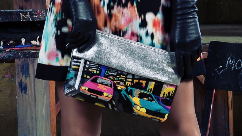 “CITY LIGHTS 1” SILVER CLUTCH
